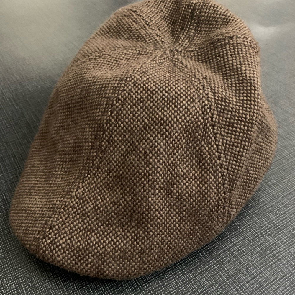 Brown Wool Newsboy Cap